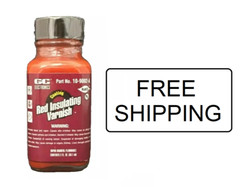 1x GC Electronics 10-9002-A Red Insulating Varnish 2 FL. OZ. New!