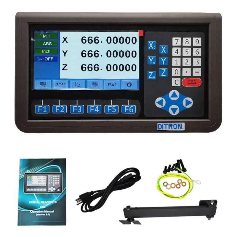 D80M 2/3 Axis Digital Readout with 7-inch Screen for Magnetic Linear Scales kits
