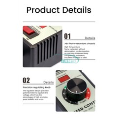 4000W 15A MAX Voltage Regulator Stepless AC Motor Speed Controller 110V/220V