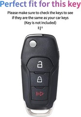 3-Button Remote Key Fob Cover Protector for 2016-2024 Model Year, C Color: Red