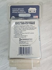 INTERMATIC Heavy Duty Wall Switch Security TIMER Model E1020C 24 Hour Control