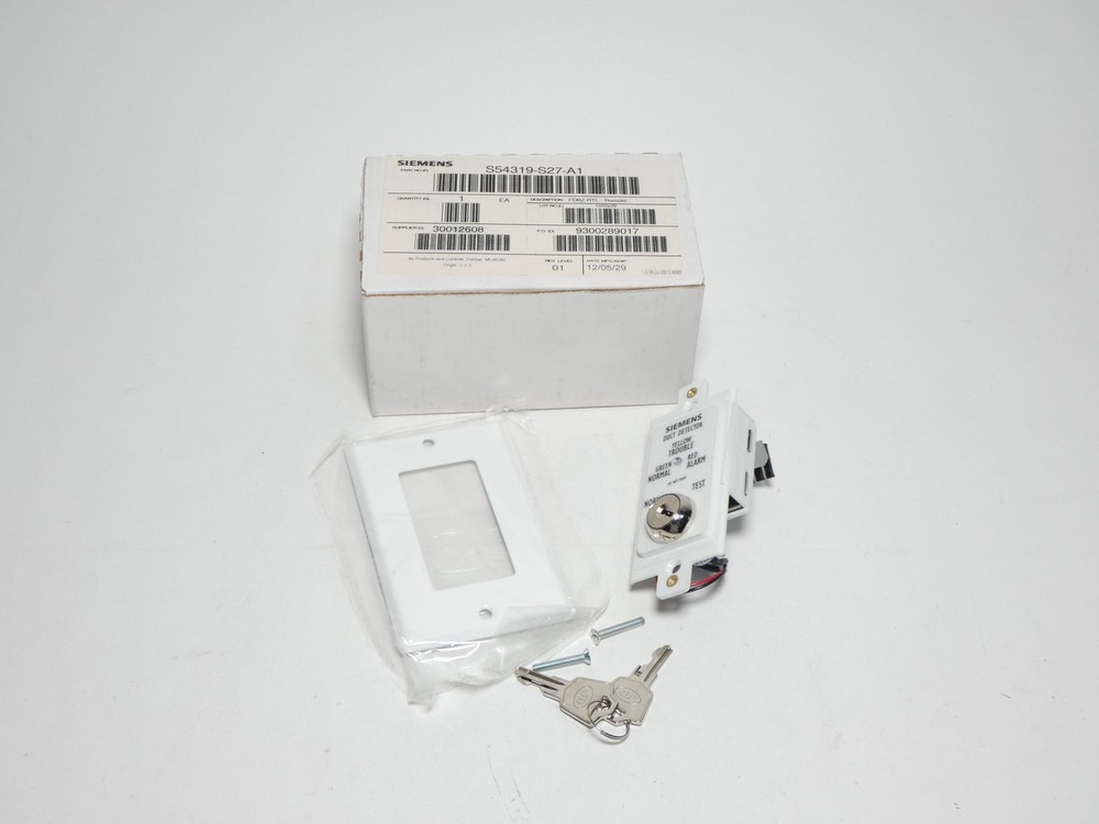 Siemens S54319-S27-A1 FDBZ-RTL Fire Alarm Remote Test Switch Duct Detector FD…