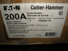 Eaton Cutler Hammer meter main breaker 200A combination ringless 1008966-CH 1PH