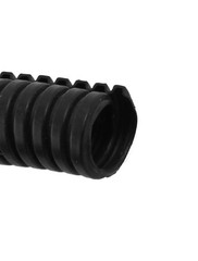 2 M 15×20 mm PE Split Corrugated Conduit Tube for Garden,Office Black