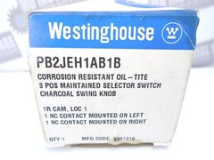 Westinghouse – PB2JEH1AB1B – 3 Position Maintained Selector Switch -(NEW in BOX)