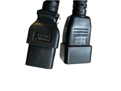 (2) Power Cord C20 / C19 – Black 9ft, 20A/250V 12 AWG – Powerfig E250704