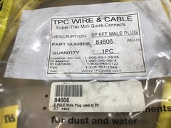 TPC WIRE AND CABLE 84606 QUICK-CONNECT CORD SET 16/5 6FT MALE PLUG 600V #07G14