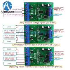 RS485 0~1A 0~30V Current Voltage Collector Voltage Signal Acquisition MODBUS RTU