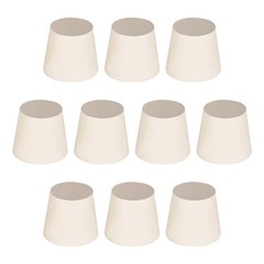 Solid Lab Rubber Stoppers Drilled Silicone Plugs 25-33mm/Beige/ 10Pcs