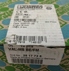 10 Phoenix Contact VAL-MS BE/FM 2817738 Surge Protector Base-Type2 Arresters NEW