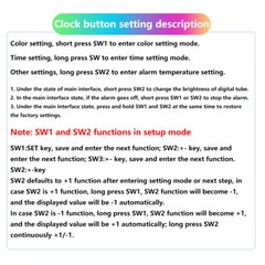 DIY Electronic Clock Kit LED Digital RGB Clock Time Temperature Date Display New
