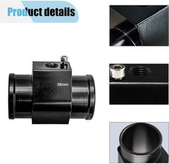 3PCS Auto Water Temp Joint Pipe, Sensor Gauge Radiator Hose Adapter Size: 38MM