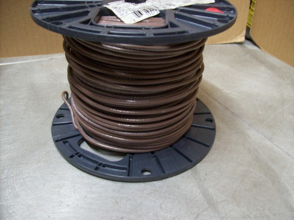 #18) NEW Spool of Electric Wire – 12 Guage Solid 289′ Brown