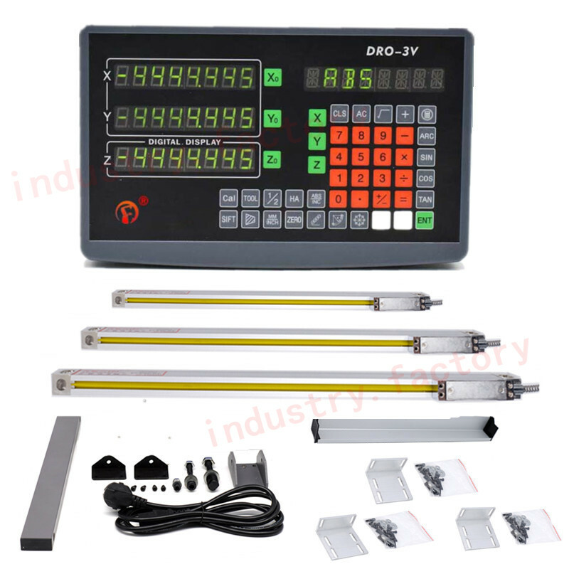 3Axis Digital Readout Dro Display TTL Linear Scale 450&500&1000MM Milling Lathe