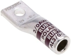 Polaris AL3/0-38, 3/0 AWG, 3/8″ Stud, Aluminum, 1-Hole, Compression Lug, 1 pc