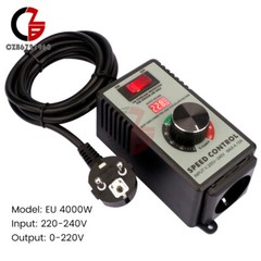 110V/220V Electric Motor Rheostat Variable Speed Controller For Router Fan 4000W