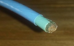 (25 FT) Allied Wire M22759/34-8-6 (8 awg) Blue Electrical Wire 133/C Single 600V