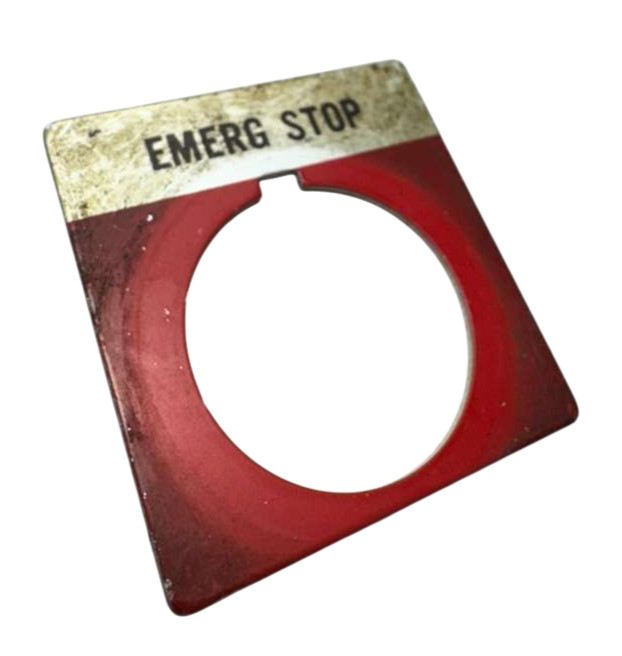 Allen-Bradley 800T-X504 Emergency Stop Legend Plate Series A **Free Shipping**