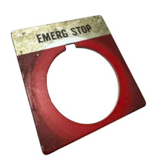 Allen-Bradley 800T-X504 Emergency Stop Legend Plate Series A **Free Shipping**