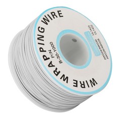 (White)1Roll WiRe Wrapping Single Copper Wire Strand 30AWG Cable 0.25mm Y