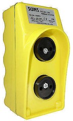 SUNS CSB-290Y UL Listed Yellow Pendant Station Without Inserts 4NO