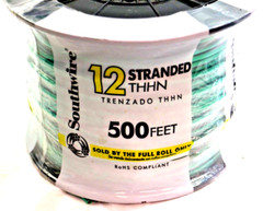 Southwire 500-Feet 12 -AWG Green Stranded Copper THHN wire ( By-the-roll ) NEW