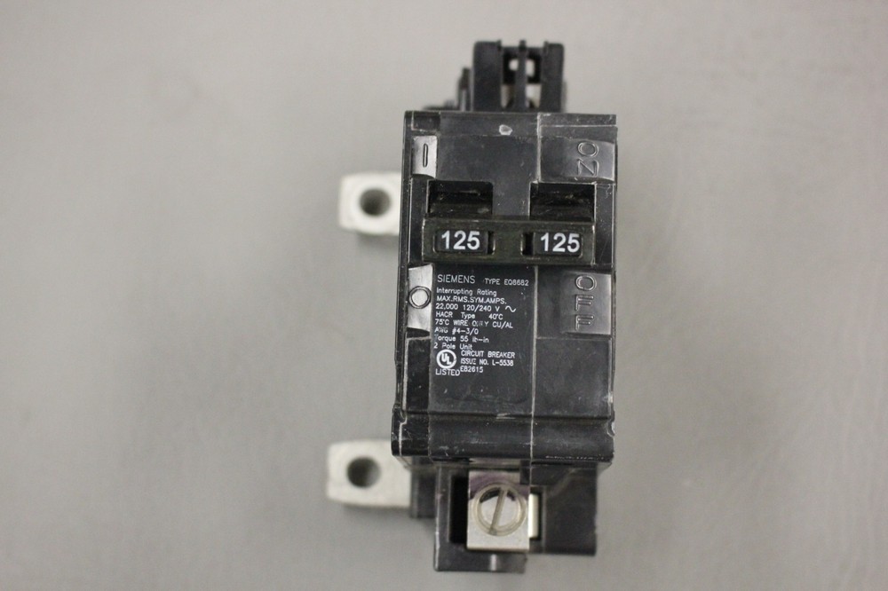 SIEMENS MBK125A / EQ8682 240VAC 2-POLE MAIN BREAKER