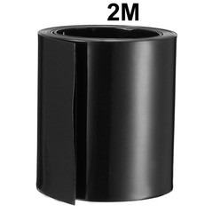 PVC Heat Shrink Tubing 56mm Flat Width for AAA Power Suppliers Black