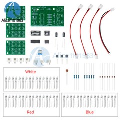 CD4017 + NE555 Flash Light DIY LED Electronic Kit Soldering Learning Project
