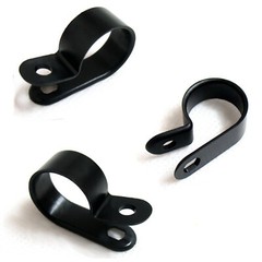 Nylon Black Plastic P Clip Pclip Clamp Hose Cable Holder Conduit Tidy Fastener