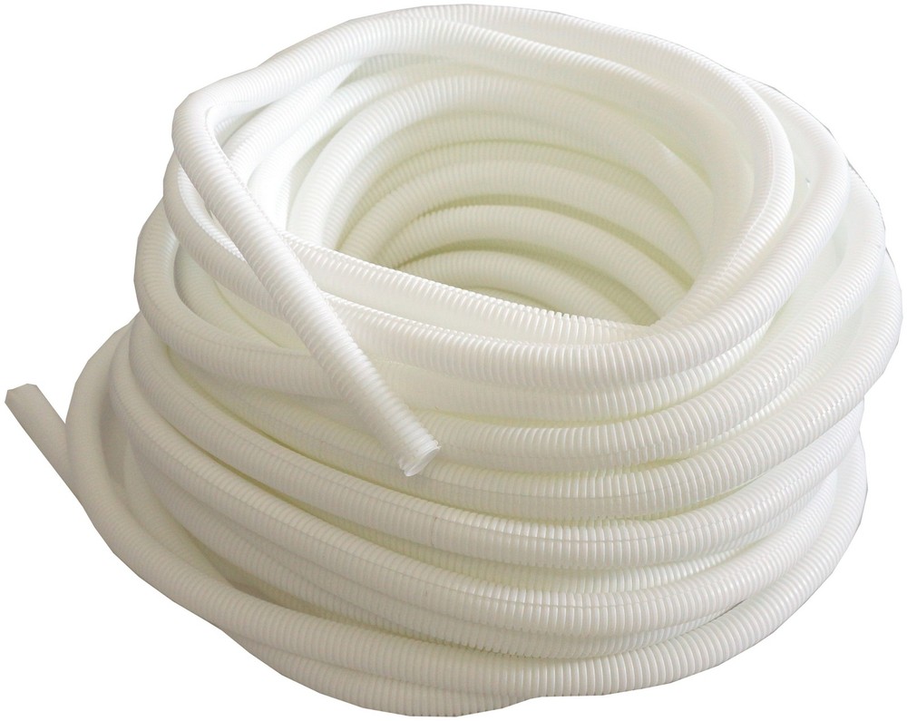 Absolute USA SLT14-50WH 50′ 1/4″ 5mm white split wire loom conduit polyethylene