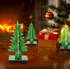 3D Christmas Tree Assemble Kit ICStation DIY Soldering Practice Electronic Kit