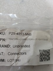 UNBRANDED CONNECTOR 15A/125V-CONNECTOR