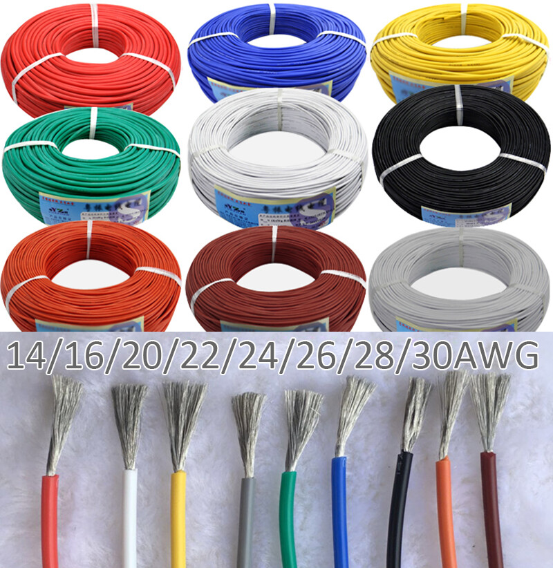 Cable 14/16/20/22/24/26-30 AWG Wire 0.08mm AWG Stranded 300V 200°C RoHS Cable