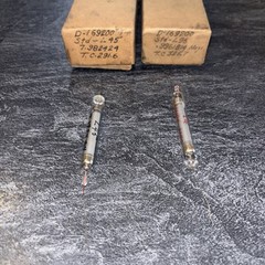 VINTAGE LOT OF 2 GLASS HIGH VOLTAGE RESISTOR L45 L96 Unknown Maker LOC Z