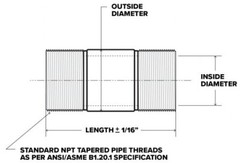 ECN Korns GALNIP1/2X1-1/2, 1/2″ x 1-1/2″, Steel, Male, Conduit Nipple, 1pc