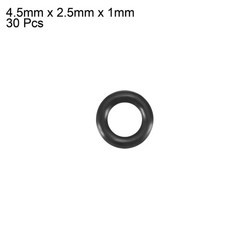30pc Black Nitrile Butadiene Rubber NBR O-Ring 2.5mm Inner Dia 1mm Width