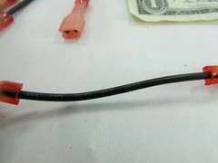Lot of 10 Black 18AWG 3/16″ Female x 3/16″ Female Jumper Wires, 300V 3-3/4″ OAL