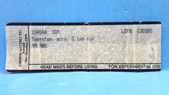 PURE TUNGSTEN WIRE, 10404A, 99.98%, 0.1MM DIA. 50M, Johnson Matthey Inc.