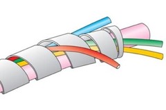 Alpha Wire SW5 CL008 Spiral Wrap Tubing, 3/4″, Polyethylene, Natural, 25 ft.