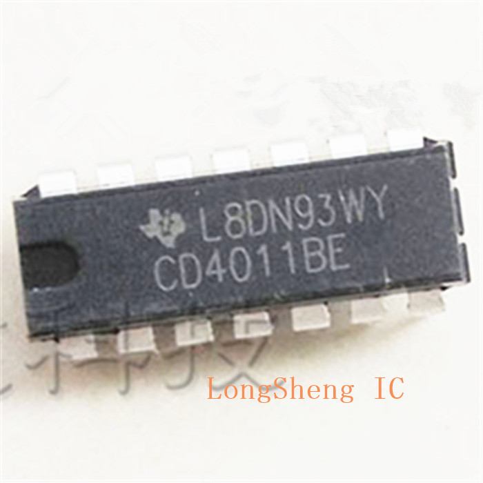 100 PCS CD4011BE DIP-14 CD4011 CMOS NAND GATES new