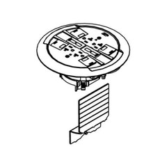 Wiremold 881RC4ATCGY, Gray, Single/Double Service, IG, Floor Box Cover Kit, 1pc
