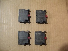 Eaton M22-K01 contact block red N.C. lot of 4 16 lots available normally closed