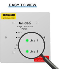 Briidea Surge Protection Panel 120V/240V L-N 800Vpk L-L 1200Vpk Whole House NEMA