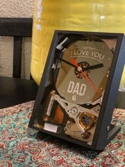 Personalized Custom Gift HDD Clock Hard Drive Gratitude Congratulations Birthday