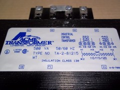 Acme TA‑2‑81215 500 VA Industrial Control Transformer 220‑240 V to 110‑120 V