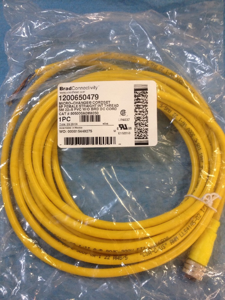 NEW – BRAD HARRISON / BRAD CONNECTIVITY Micro Change Cordset 805000A09M050