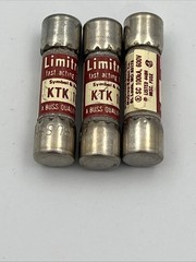 Bussmann KTK-10 10 Amp Limitron Fast Acting Supplementary Fuse 600V Lot Of 3