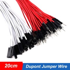 1P Dupont Male Female 20cm Jumper Wire Connectors Leads Black White Blue Green