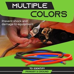 GearIT 4 Gauge Wire (25ft Each- Black/Red – 25ft Each, 4